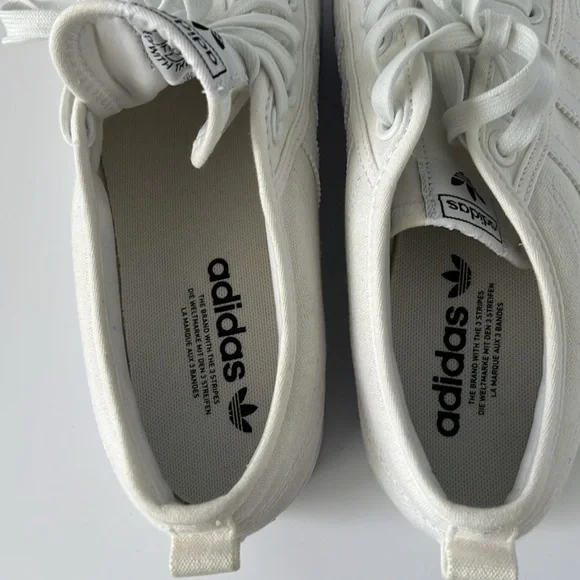 Adidas Nizza Platform Women’s Off White Canvas Sneakers Classic Design - 11 - Picture 7 of 10
